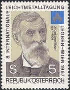 Austria 1987 Carl Josef Bayer/ Chemist/ Science/ Chemistry/ Metal Conference 1v (at1137a)