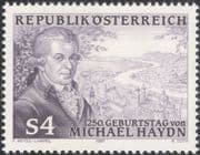 Austria 1987 M Haydn/ Composers/ Music/ Musicians/ Entertainment/ People 1v (at1136a)