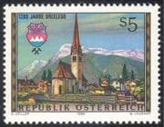 Austria 1988 Brixlegg/ Church/ Clock Tower/ Town Buildings/ History/ Architecture/ Heritage 1v (n42997)