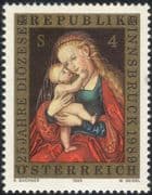 Austria 1989 Innsbruck Diocese 25th Anniversary/ Madonna/ Art/ Paintings/ L Cranach/ Artists/ Painters 1v (at1072a)