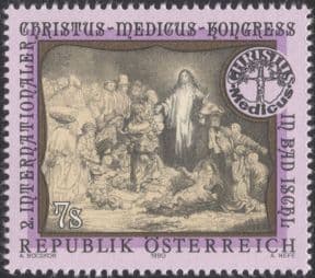 Austria 1990 Christus Medicus Congress/ Medical/ Health/ Art/R embrandt 1v (at1083a)