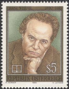 Austria 1990 Franz Werfel/ Writer/ Authors/ Writers/ Books/ Literature/ People 1v (at1095a)