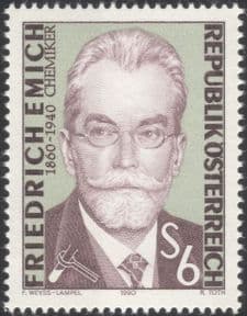 Austria 1990 Friedrich Emich/ Chemist/ Science/ Chemistry/ Scientists 1v (at1089a)