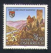 Austria 1990 Hardegg / Buildings / Architecture / Castle / River / Animation 1v (n33651)