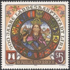 Austria 1990 Linz 500th Anniversary/ Emperor Frederich III/ Royalty/ Art/ People 1v (at1085a)
