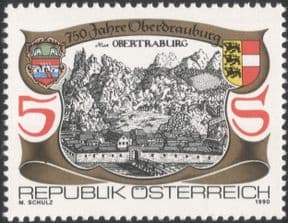 Austria 1990 Oberdrauburg 750th Anniversary/ Buildings/ Architecture/ Heritage/ Animation 1v (at1094a)