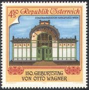 Austria 1991 Otto Wagner/ Architects/ Karlsplatz Railway Station/ Rail/ Buildings/ Architecture 1v (n42563)