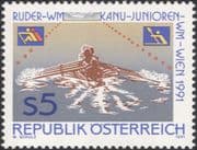 Austria 1991 Rowing/ Canoeing/ Championships/ Sports/ Boats/ Canoes 1v (at1131a)
