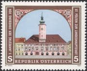 Austria 1991 St Polten/ Town Hall/ Clock Tower/ Buildings/ Architecture/ Heritage 1v (at1132a)