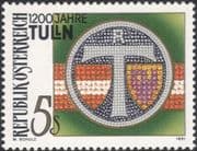 Austria 1991 Tulln/ Town Arms/ Plants/ Heritage/ Coat-of-Arms/History 1v (at1133a)