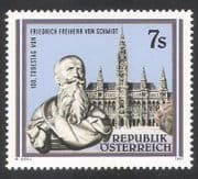 Austria 1991 von Schmidt / Architect / Buildings / Architecture / Clock / Tower 1v n38661