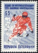 Austria 1991 World Alpine Skiing Championships/ Winter Sports/ Skier 1v (at1121a)