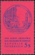 Austria 1992 Academy of Fine Arts 300th Anniversary/ Art/ Artists 1v (n44315)