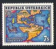Austria 1992 Europa / Columbus / Ships / Explorers / Nautical / Maps 1v (n32025)