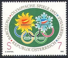 Austria 1992 Olympic Games  /  Sports  /  Olympics  /  Emblems  /  Animation 1v (n40794)