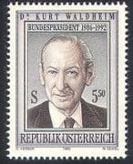 Austria 1992 President Waldheim / Statesman / Politician / Politics / People 1v (n40780)