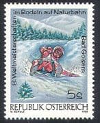 Austria 1992 Toboggan / Tobogganing / Winter Sports / Games / Animation 1v (n40786)