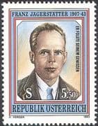 Austria 1993 Franz Jagerstatter/ People/ War/Military/ WWII / Peace 1v (n40665)