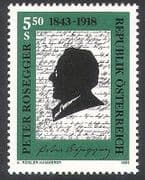 Austria 1993 Peter Rosegger / Writer / Newspaper / Authors / Writers / People 1v (n40635)