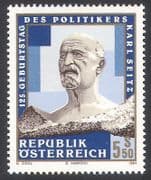 Austria 1994 President Karl Seitz / Politics / Statesman / Politician / Statue 1v n40712