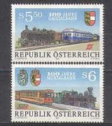 Austria 1994 Steam Engines / Diesel / Trains / Railway / Rail / Transport 2v set (n24843)