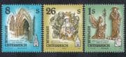 Austria 1995 Monasteries/ Abbey/ Art/ Architecture/ Statues/ Religion/ Buildings/ Architecture 3v set (n38786)
