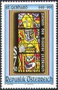 Austria 1995 Saint Gebhard/ Bishop/ Stained Glass Window/ Art/ Church/ Religion/ People 1v (n41999)