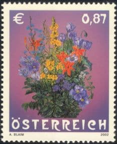 Austria 2002 Bouquet/ Flowers/ Plants/ Nature/ Adolf Blaim/ Art/ Artists 1v (at1143)