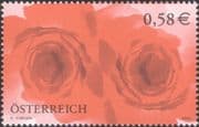 Austria 2002 Red Roses/ Flowers/ Greetings Stamps/ Nature 1v (at1163)