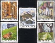 Austria 2002 Tourism/ Buildings/ Architecture/ Cattle/ Trees/ Mountains/ Nature/ Definitives 5v set (at1144)