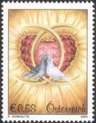 Austria 2003 Doves/ Wedding Rings/ Hearts/ Love/ Greetings/ Animation 1v (at1208)