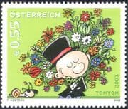 Austria 2003 Greetings Stamps/ Flowers/ Snail/ TomTom/ Cartoons/ Animation 1v (s5500)