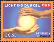 Austria 2003 Light/ Darkness/ Disabled Charity/ Welfare Fund/ Health/ Art/ Television/ Hands 1v (at1149)