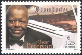 Austria 2003 Oscar Peterson/  Musician/ Piano/ Music/ People/ Musical Instruments 1v (at1146)