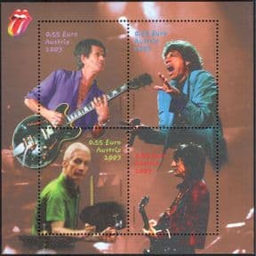 Austria 2003 Rolling Stones/ Rock 'n Roll/ Pop Music/ Arts/ People 4v shtlt (s4813)