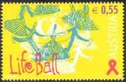 Austria 2004 AIDS Awareness/ Medical/ Health/ Welfare/ Dancers/ Ribbon 1v (n44386)