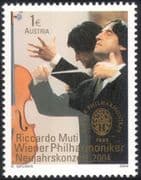 Austria 2004 Ricardo Muti/ Music/ Vienna Philharmonic Orchestra/ Violin/ Instruments 1v (at1037)