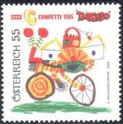 Austria 2004 Tom Turbo/ Bicycle/ TV Series/ Children's Drawings/ Animation/ Bikes/ Cycling 1v (n44390)