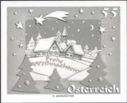 Austria 2005 Christmas/ Greetings/ Houses SPECIAL BLACK ONLY IMPERFORATE 1v (n44457b)