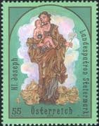 Austria 2005 Patron Saints/ St Joseph/ People/ Church/ Religion/ Workers 1v (at1235a)