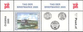 Austria 2005 Stamp Day/ Float Plane/ Planes/ Aviation/ Aircraft/ Transport 1v + lbl (at1155)