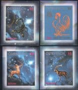 Austria 2005 YO Rooster/ Zodiac/ Goat/ Scorpion/ Hunter/ Fortune/ Birds 4v set s/a (n15200b)