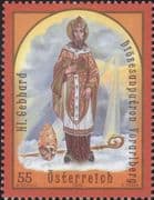 Austria 2006 Patron Saints/ St Gebhard/ People/ Church/ Religion/ Bible/ Hat/ Motre 1v (at1233a)