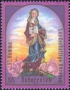 Austria 2006 Patron Saints/ St Hemma/ People/ Church/ Religion/ Roses/ Flowers 1v (at1232a)