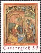 Austria 2007 Christmas/ Greetings/Nativity/ Cattle/ Donkey/ Painting/ Art/ Artists 1v (at1114)
