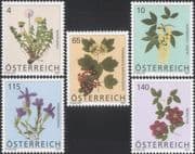Austria 2007 Clematis/ Gentian/ Laburnum/ Flowers/ Plants/ Nature 5v set (at1258a)