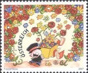 Austria 2007 Greetings Stamps/ Flowers/ Snail/ Cartoons/ Animation 1v (s5500a)