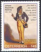 Austria 2012 Johann Nestroy/ Actor/ Singer/ Writer/ Theatre/ Music/ People 1v (n42281)
