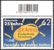 Austria 2013 St Anna Cancer Research 25th Anniversary/ Medical/ Health/ Welfare 1v (at1082)