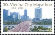 Austria 2013 Vienna, 30th Marathon/ Running/ Sports/ Bridge/ Buildings 1v (at1180)
